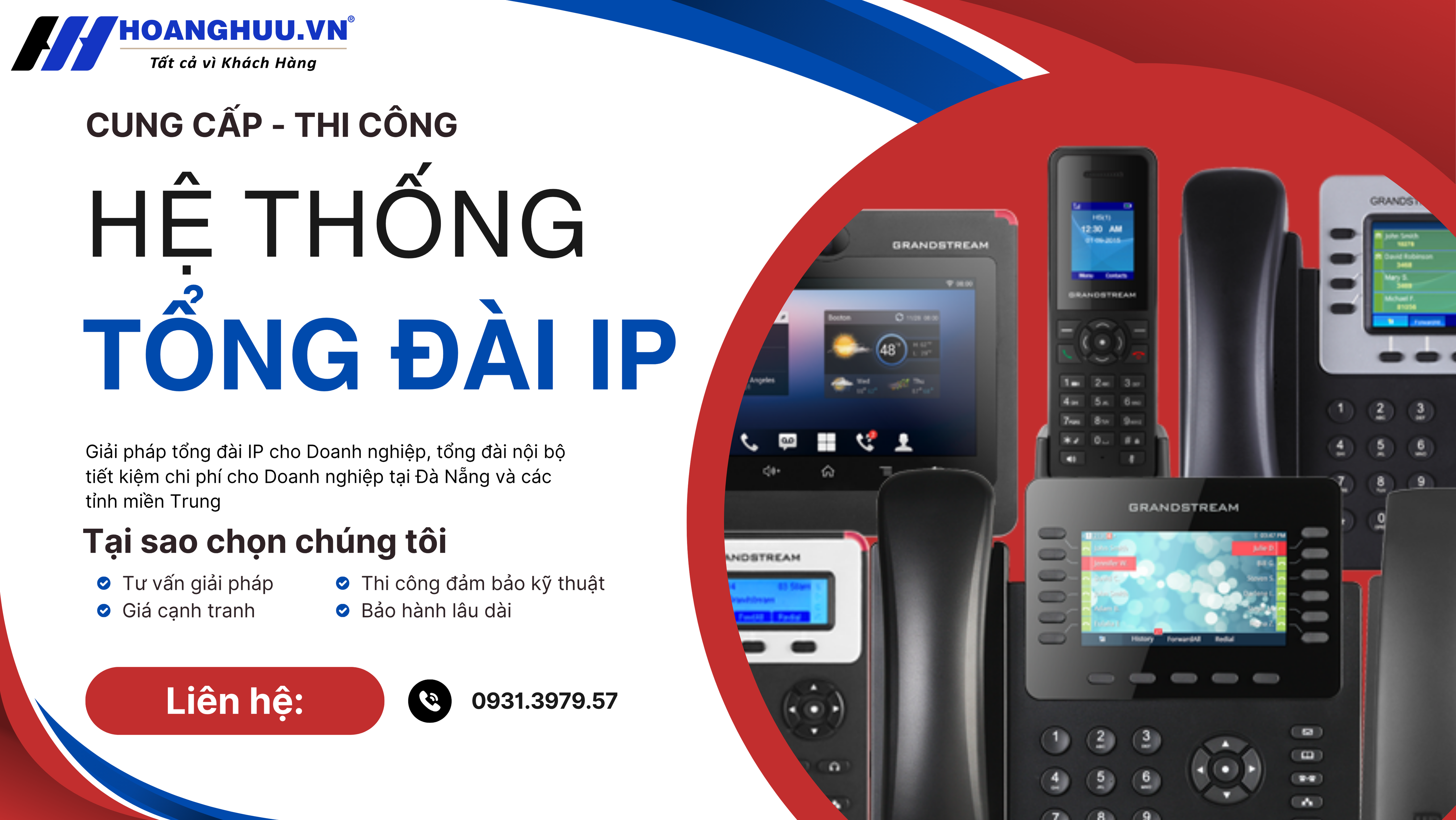 Thi công hệ thống tổng đài IP tại đà nẵng và các tỉnh miền Trung